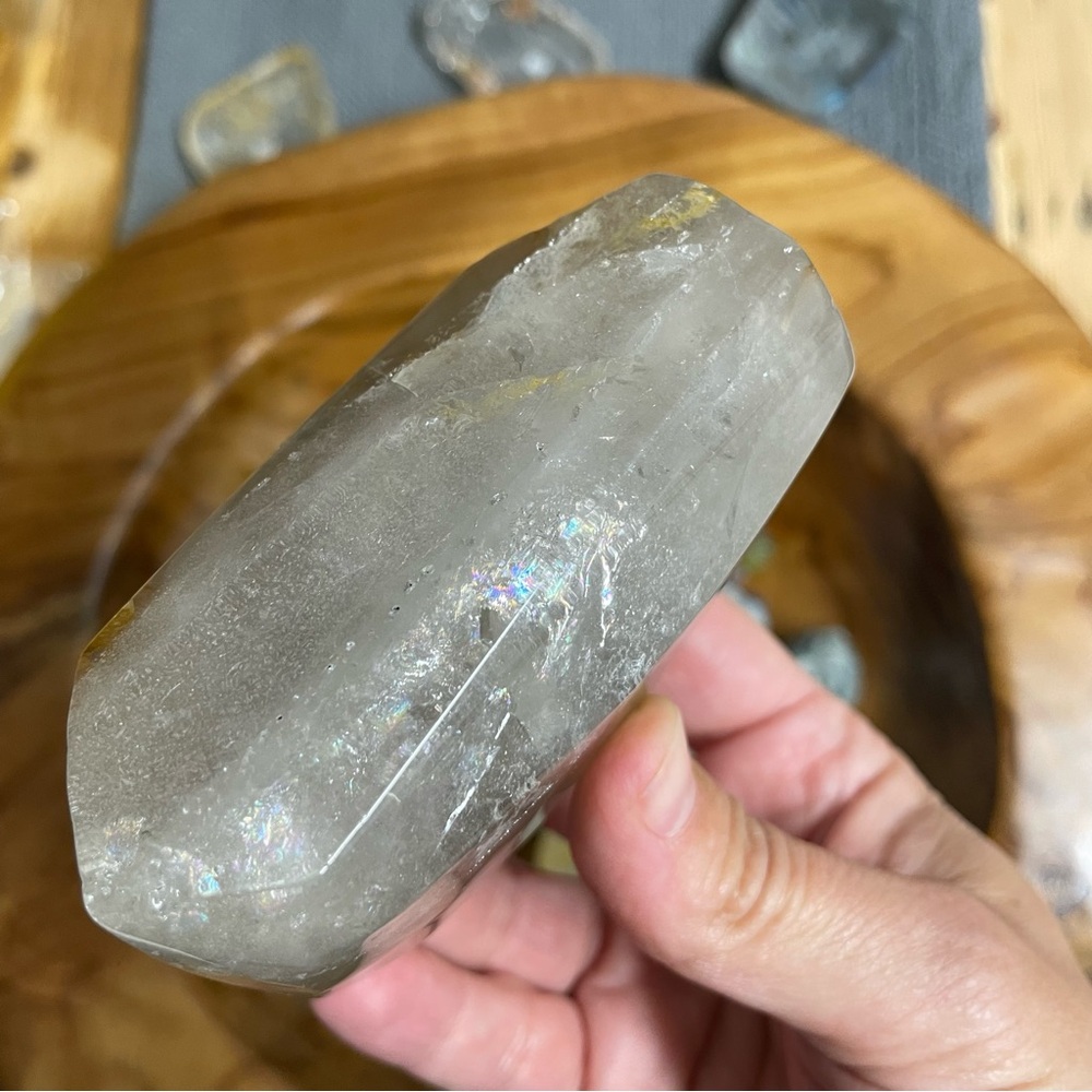 Large stunning smoky quartz golden healer polished Crystal Freeform decor - Picture 6 of 9